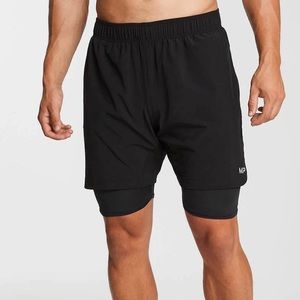 MP Men's 2-in-1 Training Shorts - Black